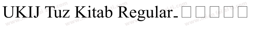 UKIJ Tuz Kitab Regular字体转换